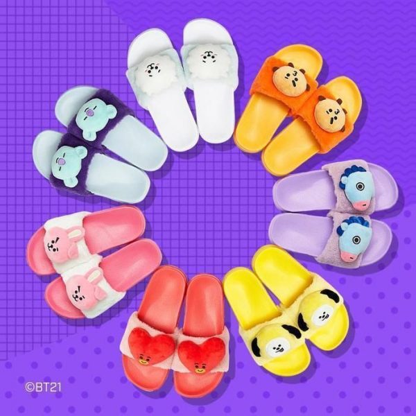 BT21 Fur slippers