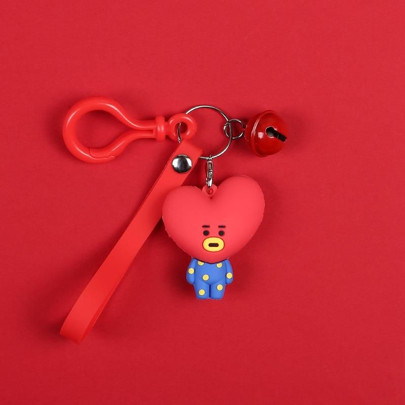 bt21 silicone keychain