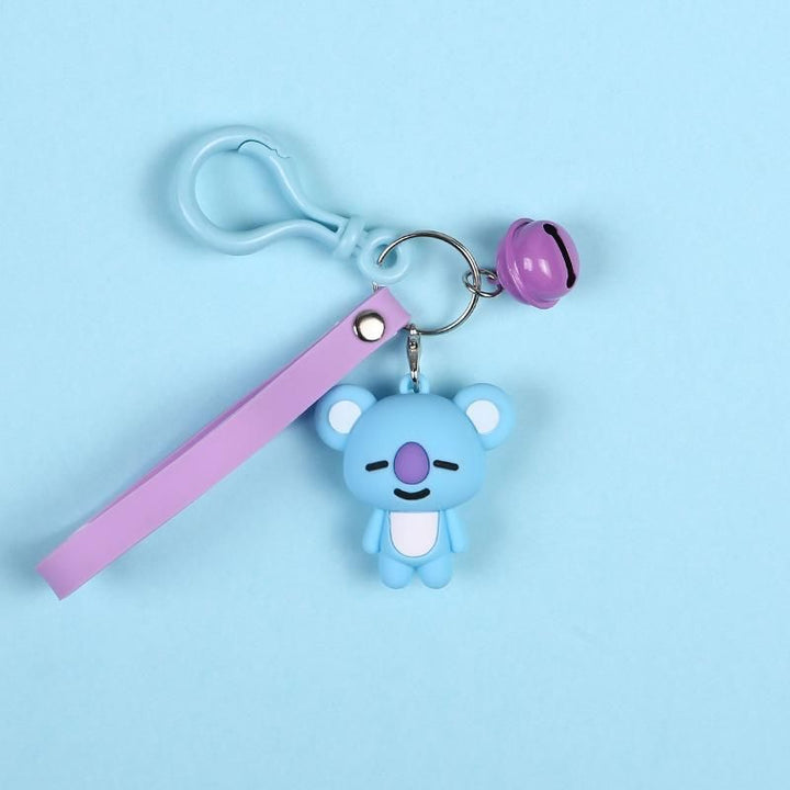 bt21 silicone keychain