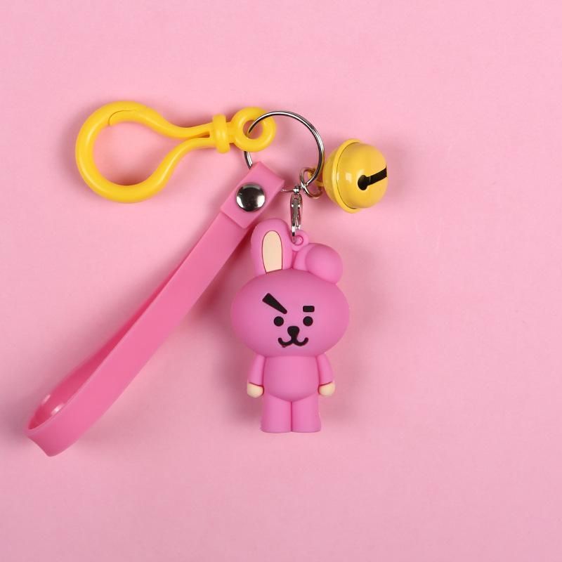 bt21 silicone keychain