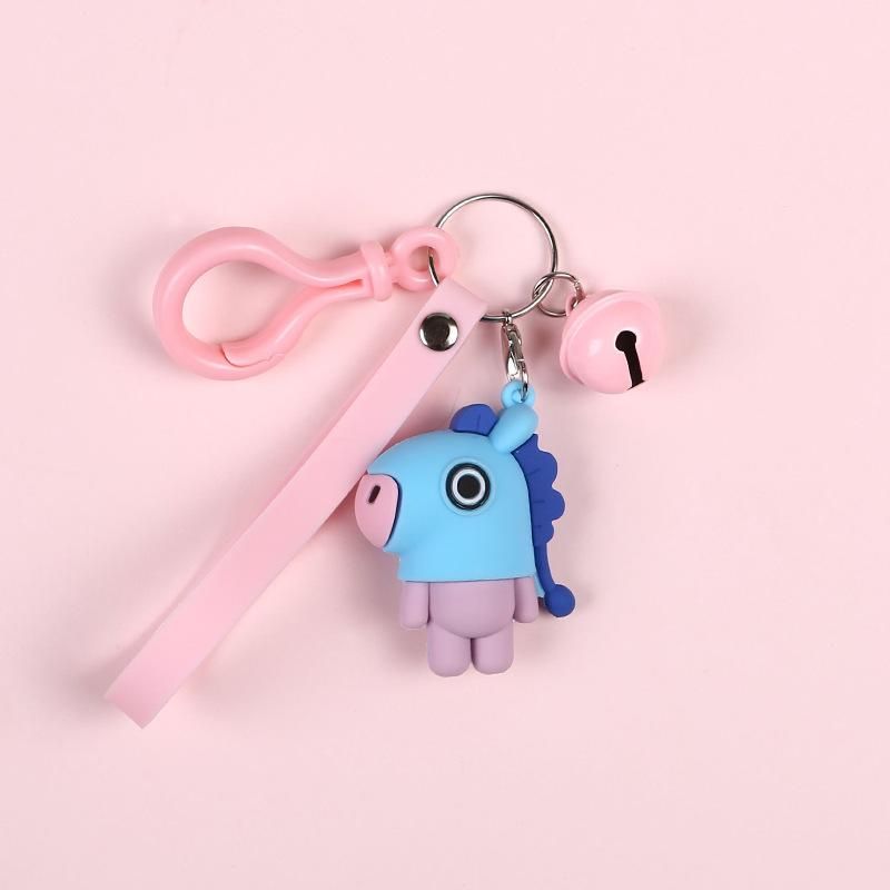 bt21 silicone keychain