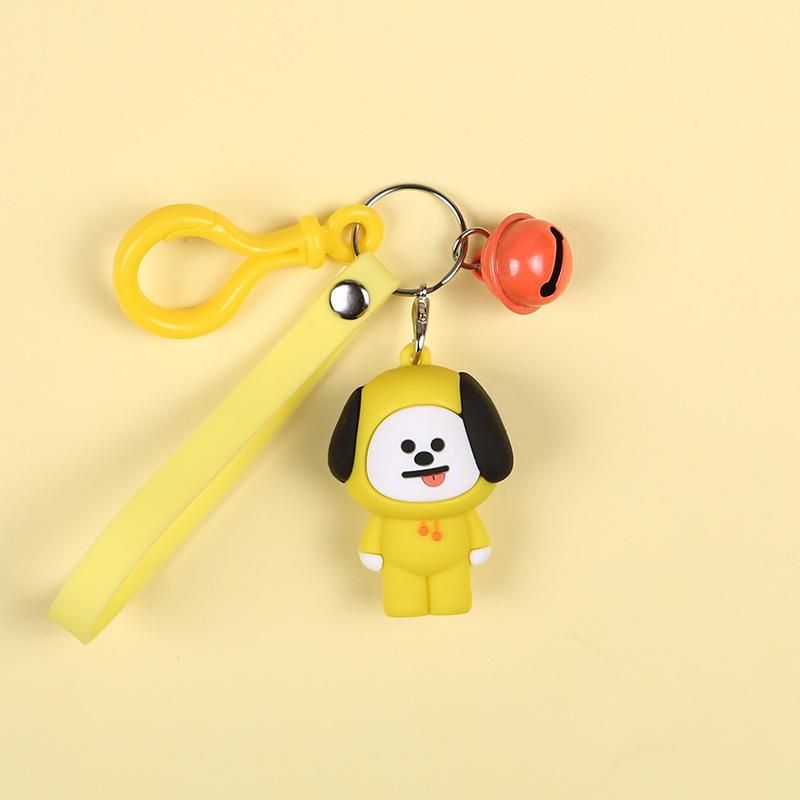 bt21 silicone keychain