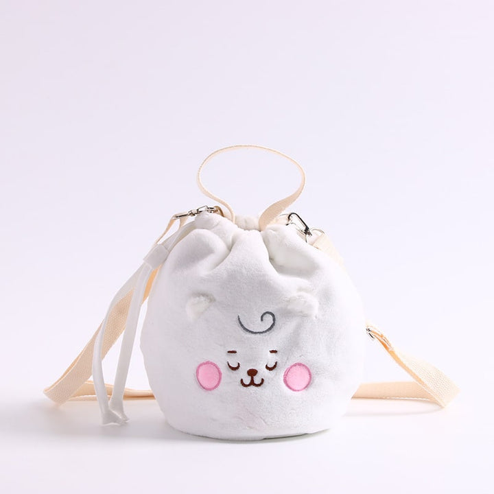 bt21-rj-fluffy-bucket-bag