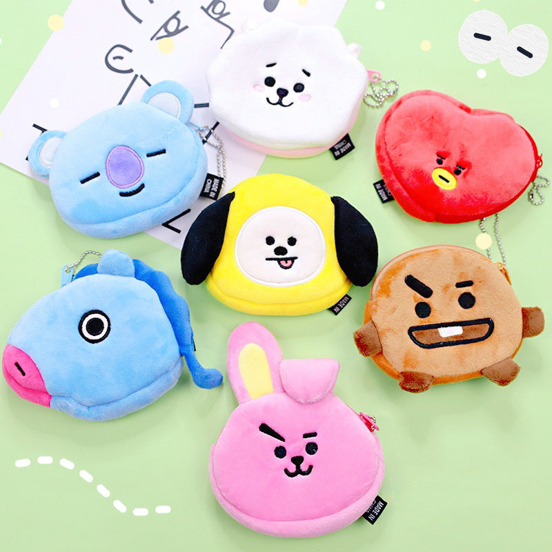 BT21 fuzzy coin purse