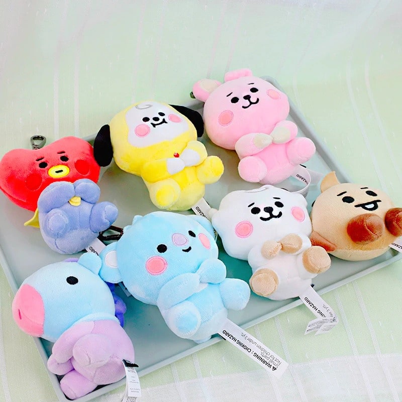 Baby BT21 Plush Sitting Doll Keychain